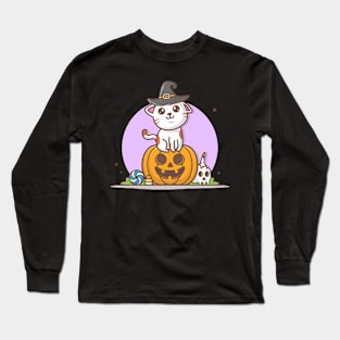 Halloween cat Long Sleeve T-Shirt